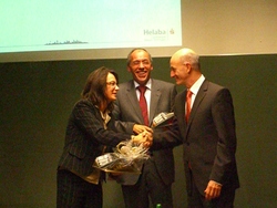 Frau Prof.Dr. Ertle-Straub, Herr Kratz und Herr Ochs von der HeLaBa