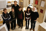 Das Messe-Team (von links): Dominic Sufin, Jen Retsch, Florian Thiemann, Franzisca Fuchs, Adrienna M