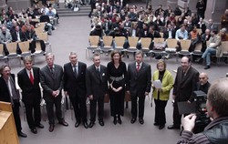 (v.l.n.r.) Prof. Rettberg, Ludwig Morasch, Jens Friedemann, Prof. Dr. Rainer Vahland, Prof. Dr. Erba