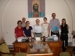 Nach der Unterzeichnung des Kooperationsvertrages im Matenadraran Institut in Armenien