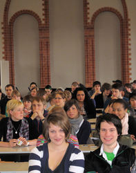 Erstsemester bei der Begrüßungsveranstaltung