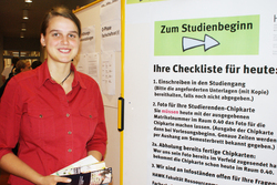 Elisabeth Mikutta aus Göttingen fand den Einschreibungstag richtig gut strukturiert