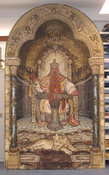 An der HAWK restauriert: großformatiger Mosaik-Vorlagenkarton des Leipziger Künstlers Max