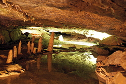 Der Märchenwald in der Schauhöhle "Schillathöhle" im Süntel  (Foto:Wol